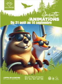 Gazette des animations du 31 août au 14 septembre