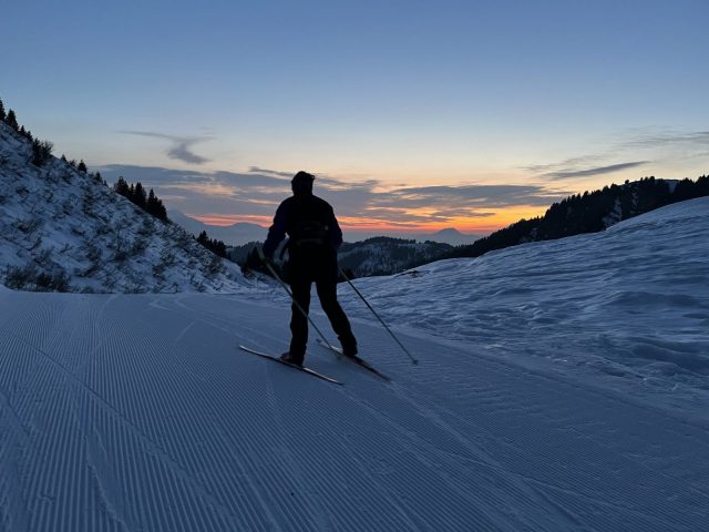 Ski nocturne à Joux Plan