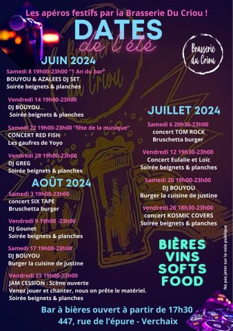 Les apéros festifs de la Brasserie du Criou