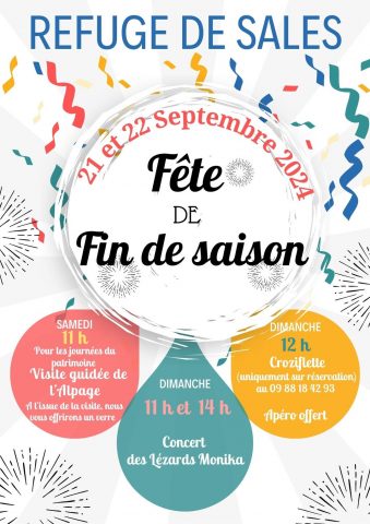 fête de fin de saison au refuge de Sales