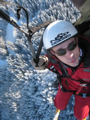 baptème de parapente hiver