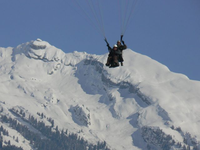 baptème de parapente hiver